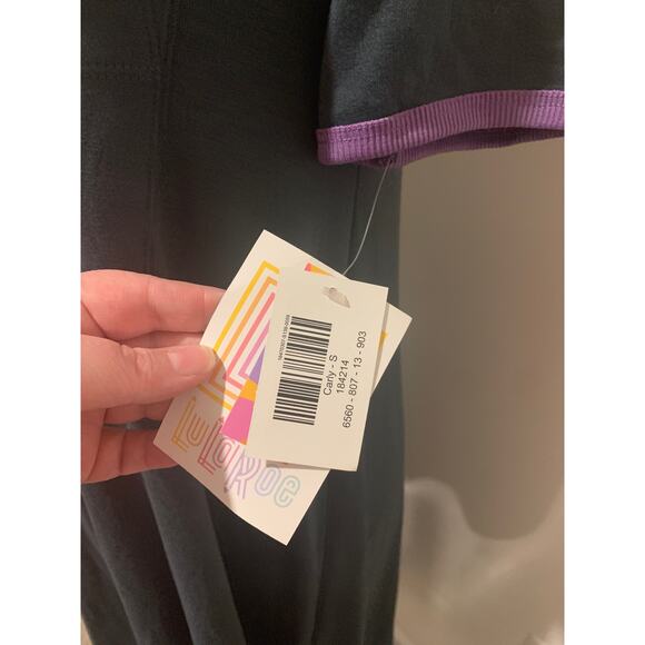 Lularoe NWT Carly T Shirt Maxi Dress Gray Size Small Flowy oversized casual - Picture 2 of 8